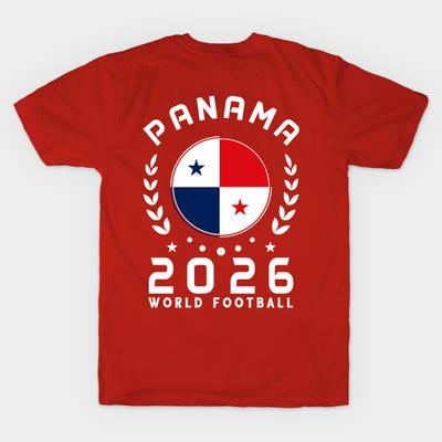 Men Black Print T-shirt World Cup 2026 Panama Football Fan Panamanian Supporter Fb No-Cut Transfer Paper Print Cotton Tshirt