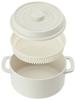 Skater Microwave Cocotte Powder MWCP2 Cookware, Style, Color, White, 18cm,