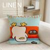 Cute SSEBONG Cushion Cover Linen Decorative Pillowcase Set Pcs x x x Breathable Washable Sofa Cushion Cover