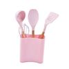 13Pcs Silicone Utensils Set Good Insulation Wooden Handle Food Grade Silicone Nonstick Utensils Set for Home Camping