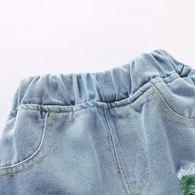 Kinder Sommer Shorts für Oberbekleidung Jeans für Herrenmode Zerrissene Midilänge Hosen Neue Kinderhosen