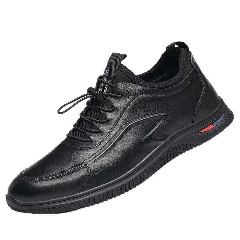 Business dress two-layer cowhide men's shoes, genuine leather men's inner height-increasing leather shoes, spring and summer shoes