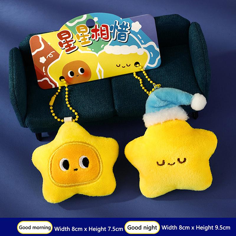Kawaii Niedlich Stern Plüsch Schlüsselanhänger Anhänger Cartoon Auto Schlüsselring Exquisit Kreativ Rucksack Dekoration Zubehör Geschenke