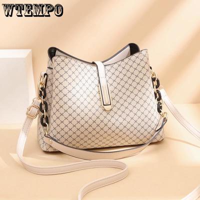 Printing Bucket Bag Women PU Leather Shoulder Bag Fashion Brands Crossbody Bag Designer Flap Satchel Bag Designer Bags