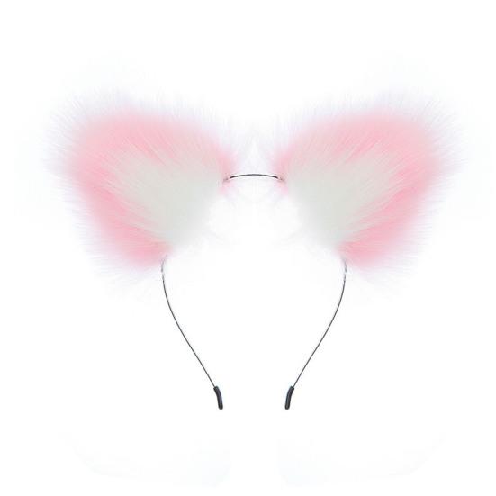 Plush Cat Ear Headband Durable Metal Hairband Versatile Design Hair Hoop Cosplay Props Hair Accessory