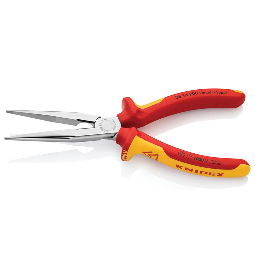 Knipex Vde Long Snipe Nose Side Cutting Pliers 200mm