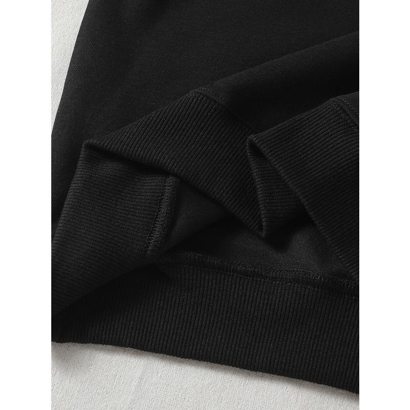 Kids Crewneck Sweatshirt, Halloween Black Cat Witch Hat Candy No Pranks Print, Soft Casual Pullover for Fall