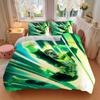 3pcs Green Lantern Ring Cover Set,Soft Comfortable Duvet Cover,Guest Room (1*Duvet Cover + 2*Pillowcases, Without Core) yy251024066