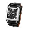 Quadratische Uhr Herren Lederarmband Wasserdicht Analoganzeige Mode Quarz Uhr Lässiges Herren Accessoire - Geburtstags Weihnachts Valentinstagsgeschenk