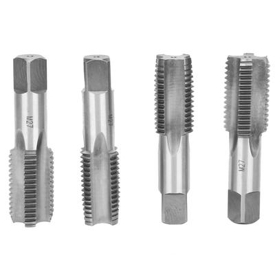 4 Pezzi Maschio a Mano M27 Acciaio Utensile in Lega Elica Dritta Filettatura Metrica Maschiatura per Foratura