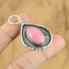 Womens Day Sale 925 Silver Oval Thulite Gemstone Handmade Wife Pendant Jewelry