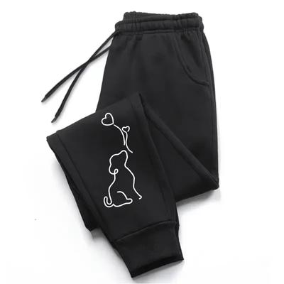 Womens Sweatpants Cute Dog Printing Casual Pants Daily Outdoors Sports Jogging Trousers Soft Woman Pants Street