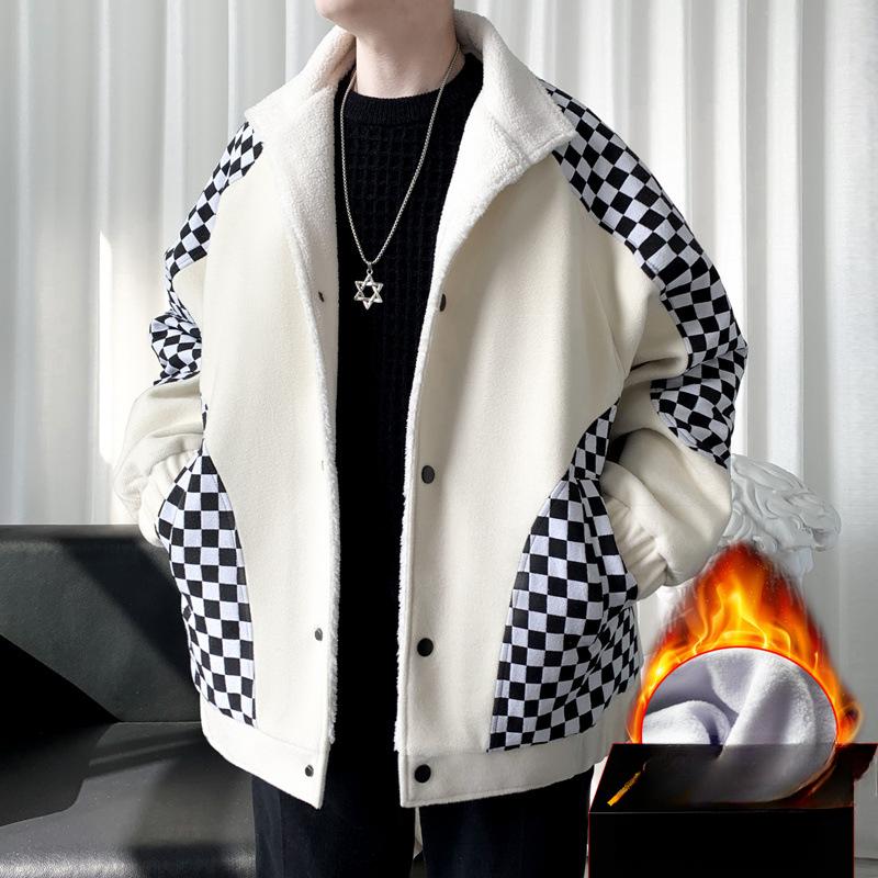 Palton îngroșat frumos pentru bărbați Îmbrăcăminte bărbătească largi Primăvară și toamnă Guler cu rever Imbracatură exterioară Palton gras