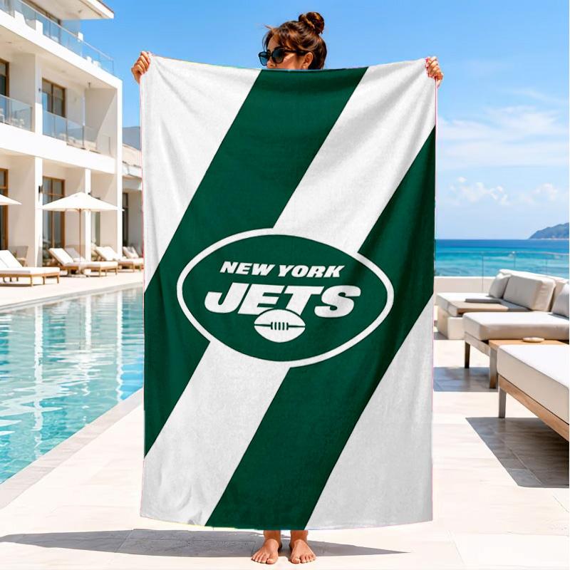New York Football Logo Beach Towel, Microfiber Beach Towel, Perfect For Pool, Beach, Travel, Home Decor Beach Party Fan gifts