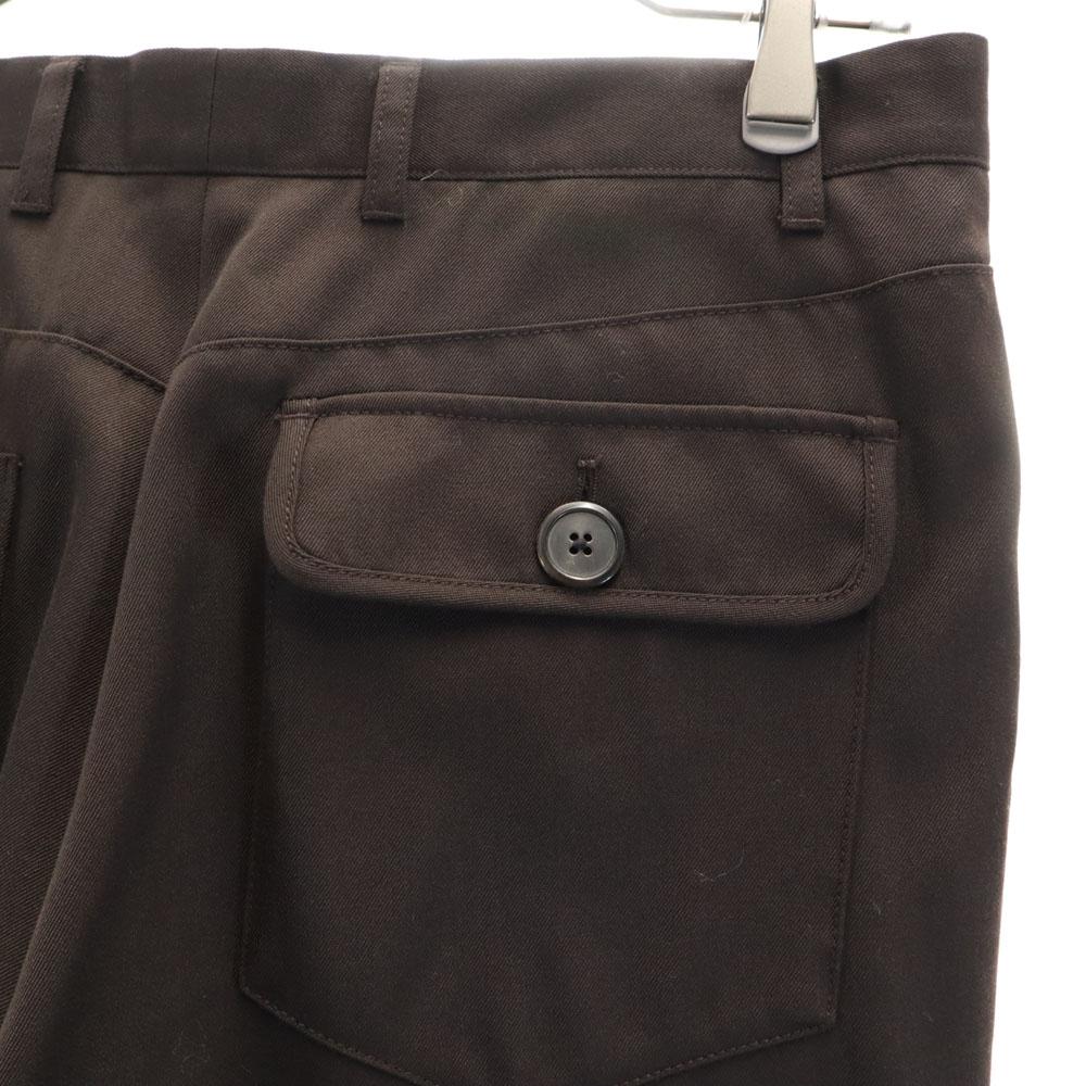 PRADA made in Italy Piping wool Slacks pants 46 Brown Men's Used