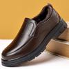 Men's Shoes 2025 Winter Casual Velvet Warm Leather Shoes Men's Lazy Middle-aged and Elderly Dad Cotton Shoes