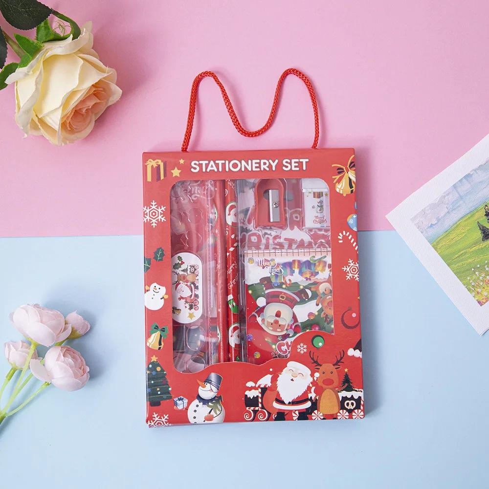 6pcs/Set Children'S Stationery Set Gift Box Kindergarten Prize Gift Christmas New Year Gifts Student Back To School Supplies