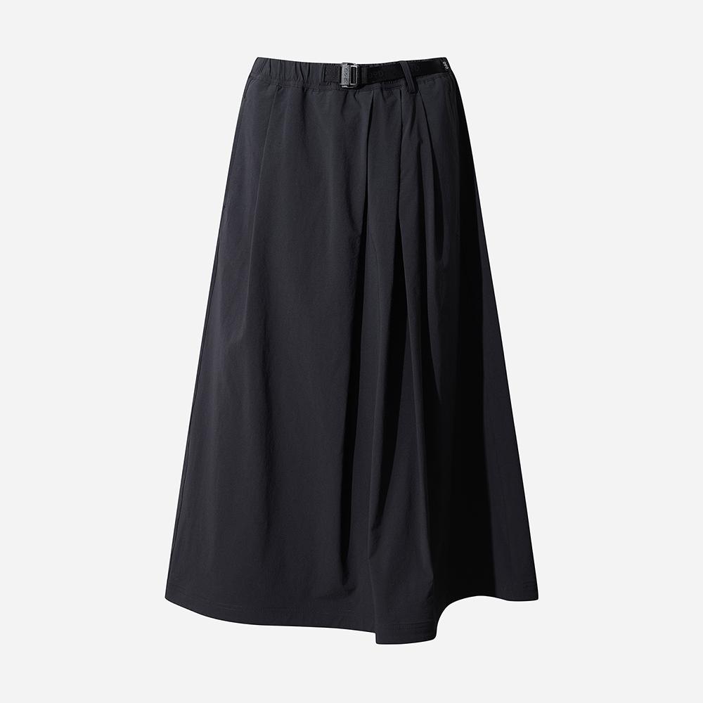Diodi A-Line Flare Skirt For Women (Black)