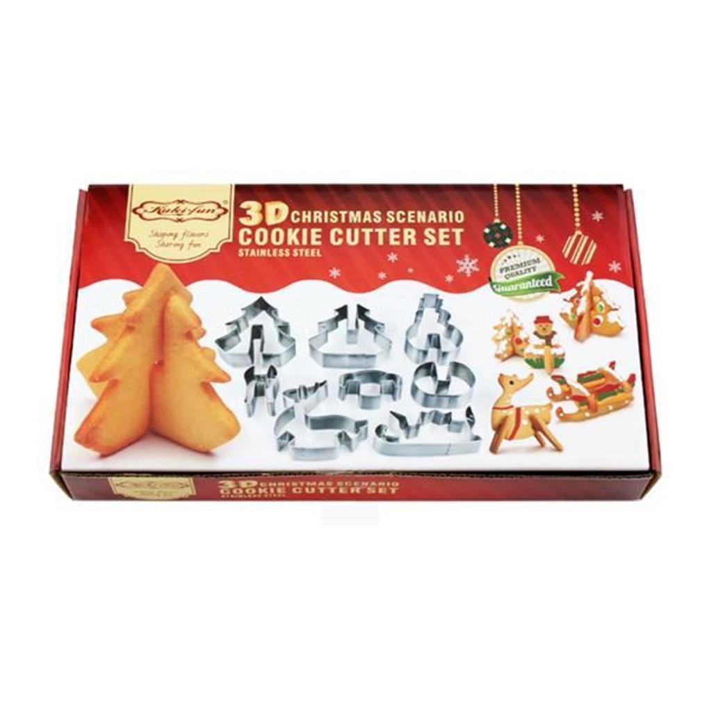 3D Christmas Cookie Cutter Set of 8