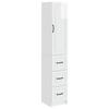 Cabinet Set 2 Pcs High Gloss White 33 X 34.5 X 87 Cm Engineered Wood