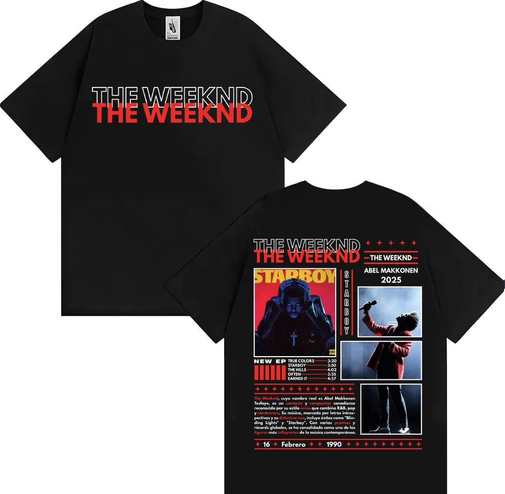 Rapper The Weeknd Abel Makkonen Album Tour Graphic Tshirts Mens Clothing Y2k Fashion Hip Hop Streetwear Oversized T Shirt