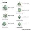 7 Pcs Silver Green Squid Metal Dice Hollow Metal Polyhedral Dice Set Suitable for Role-Playing RPG  Board Game Card Game