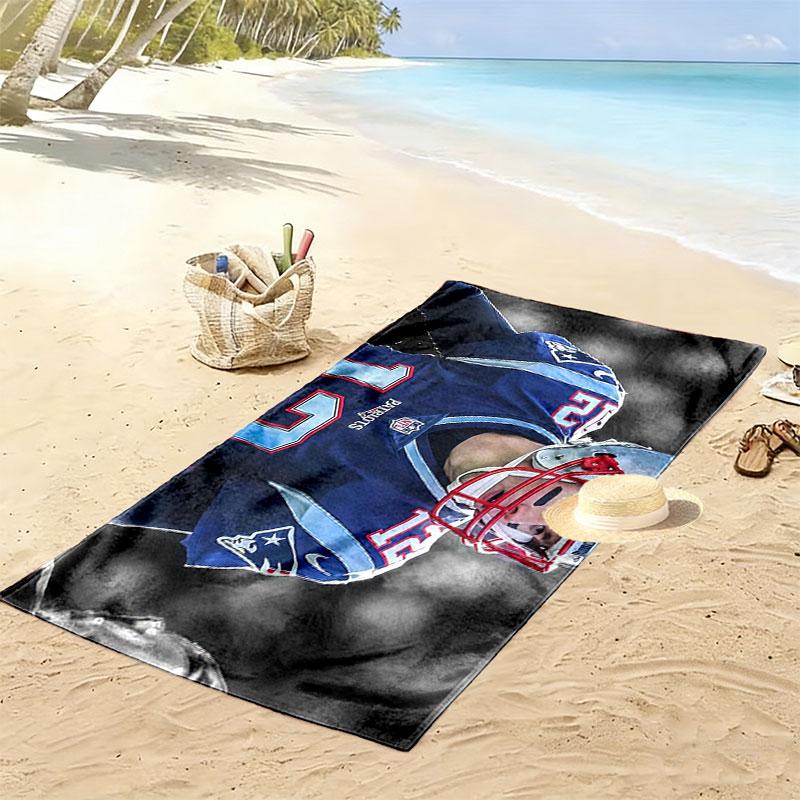 Brady Print Beach Towel, Large Soft Quick Dry Towel for Beach Camping Swimming