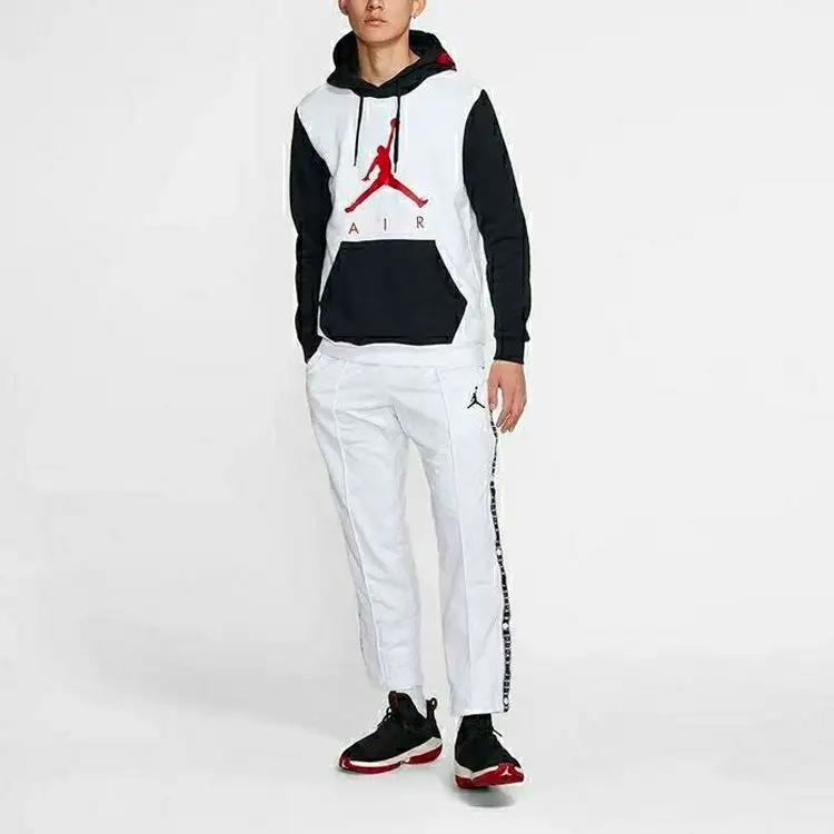 Jordan Sweatshirts Men's White Hooded Thickened Regular (Unisex) Sweatshirts CK1349 100