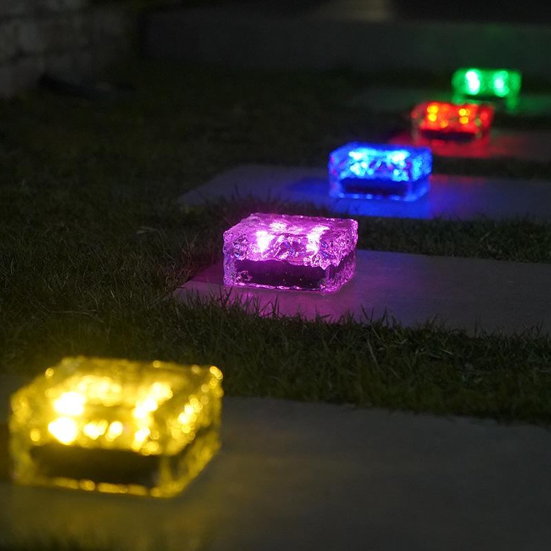 Solar Ice Brick Waterproof Outdoor Garden Light