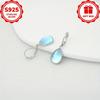 Fashion 925 Sterling Silver Water Moonstone Drop Earrings for Women Simple Wedding Engagement Jewelry Gifts