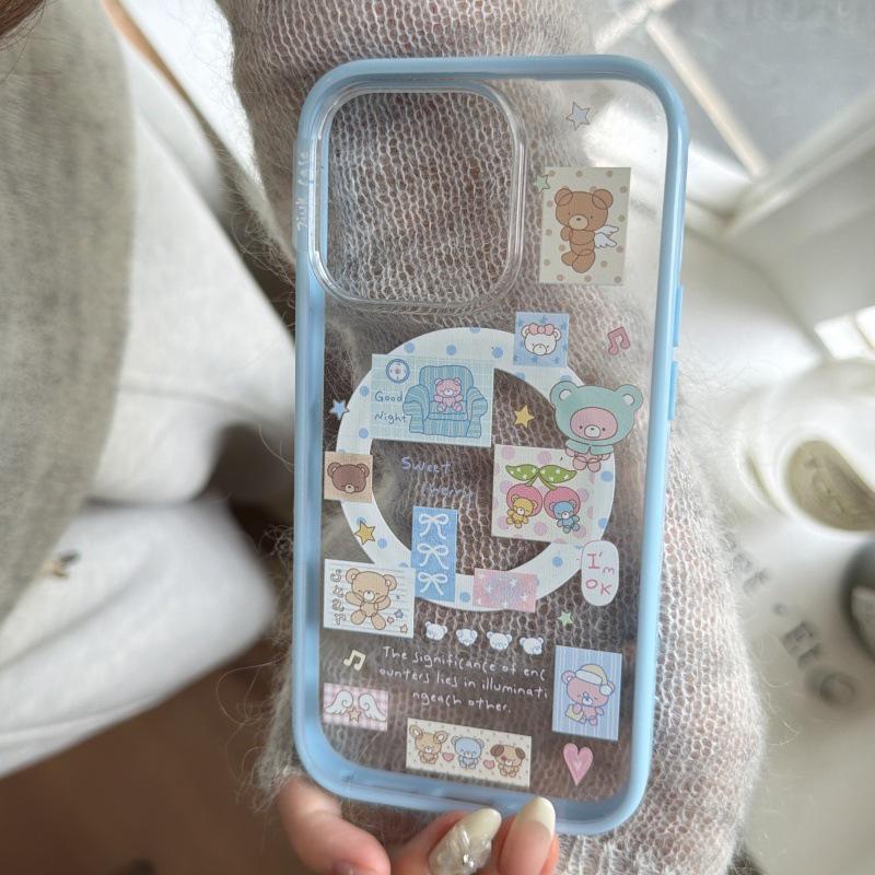Rotating Cartoon Bear Stand Case for Apple 17Promax/16Pro/15Pro
