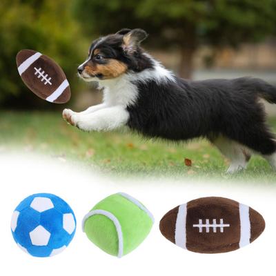 Kauspielzeug für Hunde, bissfest, gute Zähigkeit, weicher Griff, kratzfest, Kugelform, Sporttraining, wiederverwendbar, flauschiges Hundebälle, Spielzeug für den Außenbereich