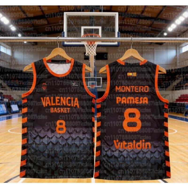 New Valencia Basket Trendy 3D Printed Spain Basketball Jersey Vest Adults & Kids Breathable Quick Drying Comfortable Sports Wear