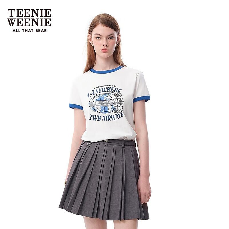 Teenie Weenie Bear Women s Color-Block Round Neck T-Shirt S