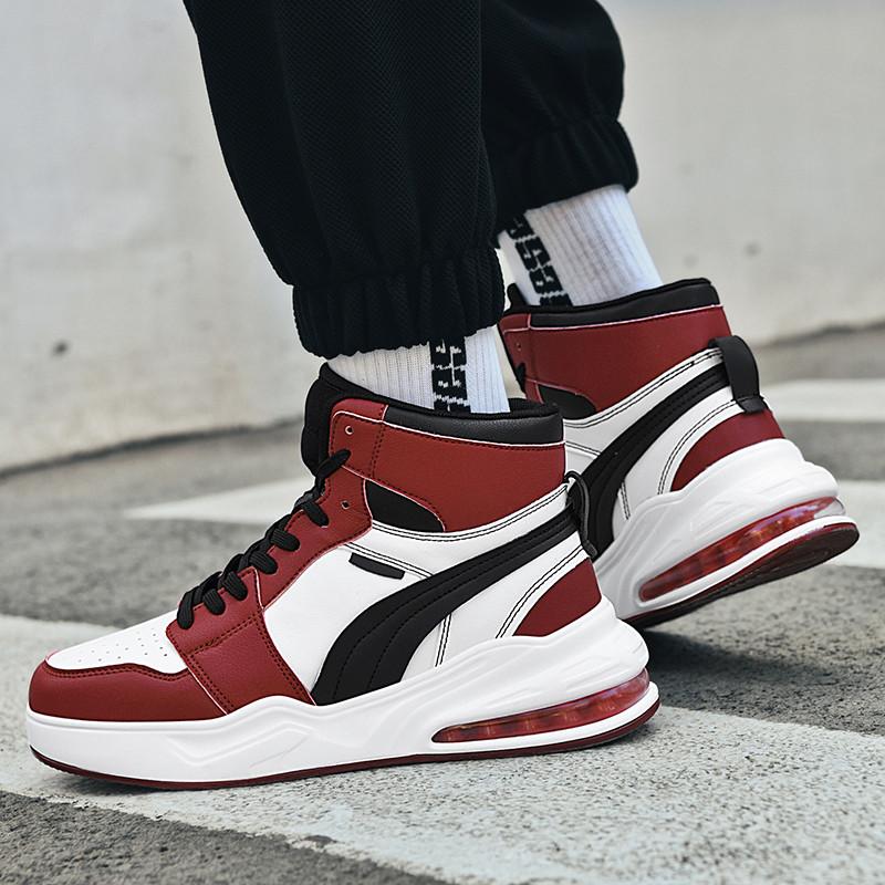 

Высокие модные туфли, мужская обувь, обувь на воздушной подушке, зимняя обувь, повседневная спортивная обувь из искусственной кожи, кроссовки 39-46 45 красный