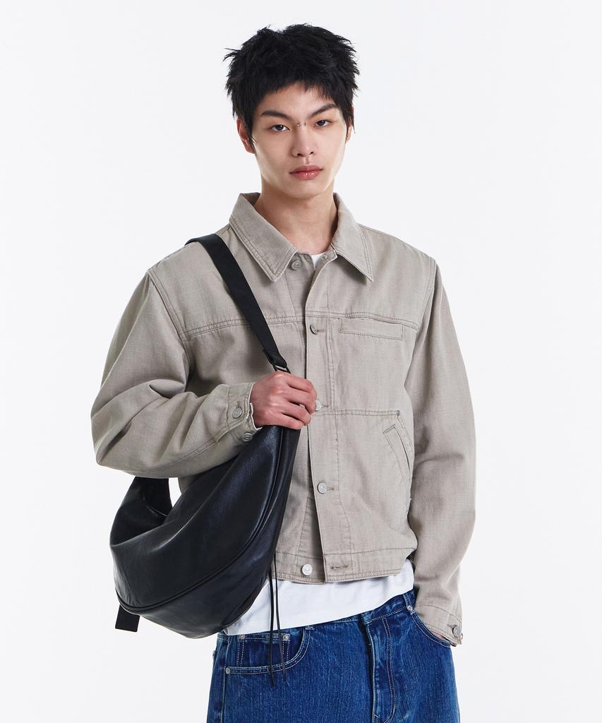 Kichul Pioneer Cotton Trucker Jacket (Beige)