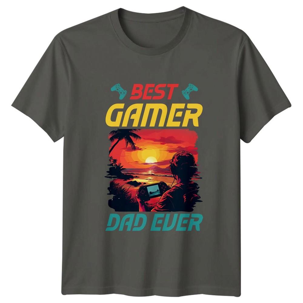 Best Gamer Dad Ever Unisexs TShirt Retro Gaming Fathers Day Gift For Him S