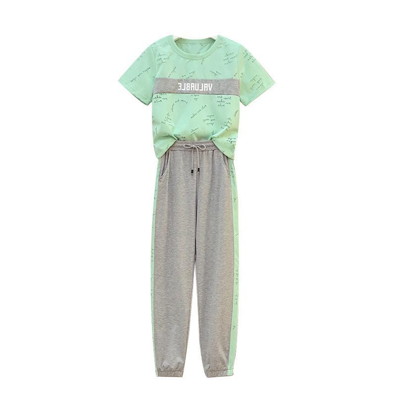 2025 Spring Women’s Casual Sport Sweatshirt & Pants Set - Round Neck, Age-Reducing, Trendy Two-Piece.