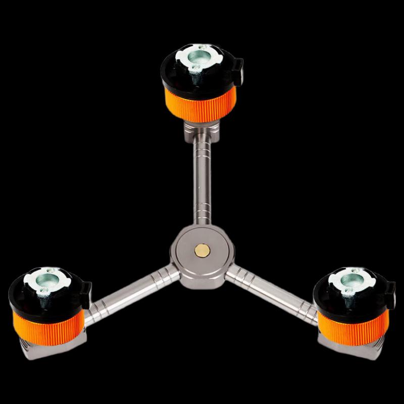 ZISIZ 3-in-1 Self-Closing Aluminum Camping Stove Adapter Kit