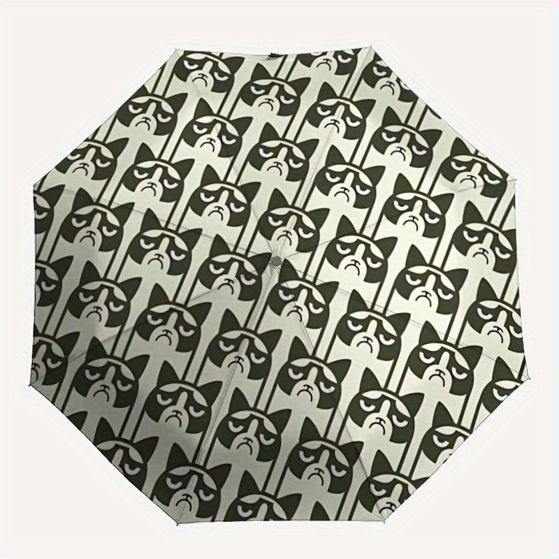 

1pc Grumpy Cats Pattern Automatic Open/Close Umbrella, Portable Folding Umbrella for Travel, Themed Events, It is suitable as a gift for various festi