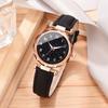Alloy Shell Non-Plastic Shell Fashion Trend Women'S Casual Simple Belt Watch Quartz Watch Bracelet Set