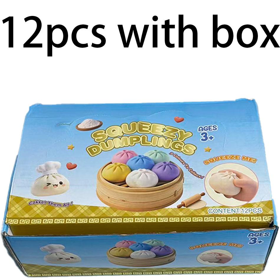 Jucărie squishy Găluște cu sclipici Bun Baozi Găluște Cutie Misterioasă Mâncare Colorată Squishy Jucărie Senzorială Fidget Jucărie Anti Stres de Strâns