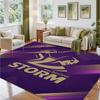 Melbourne Storm Design Crystal Velvet Rug Soft Decorative Mat for Bedroom Entrance