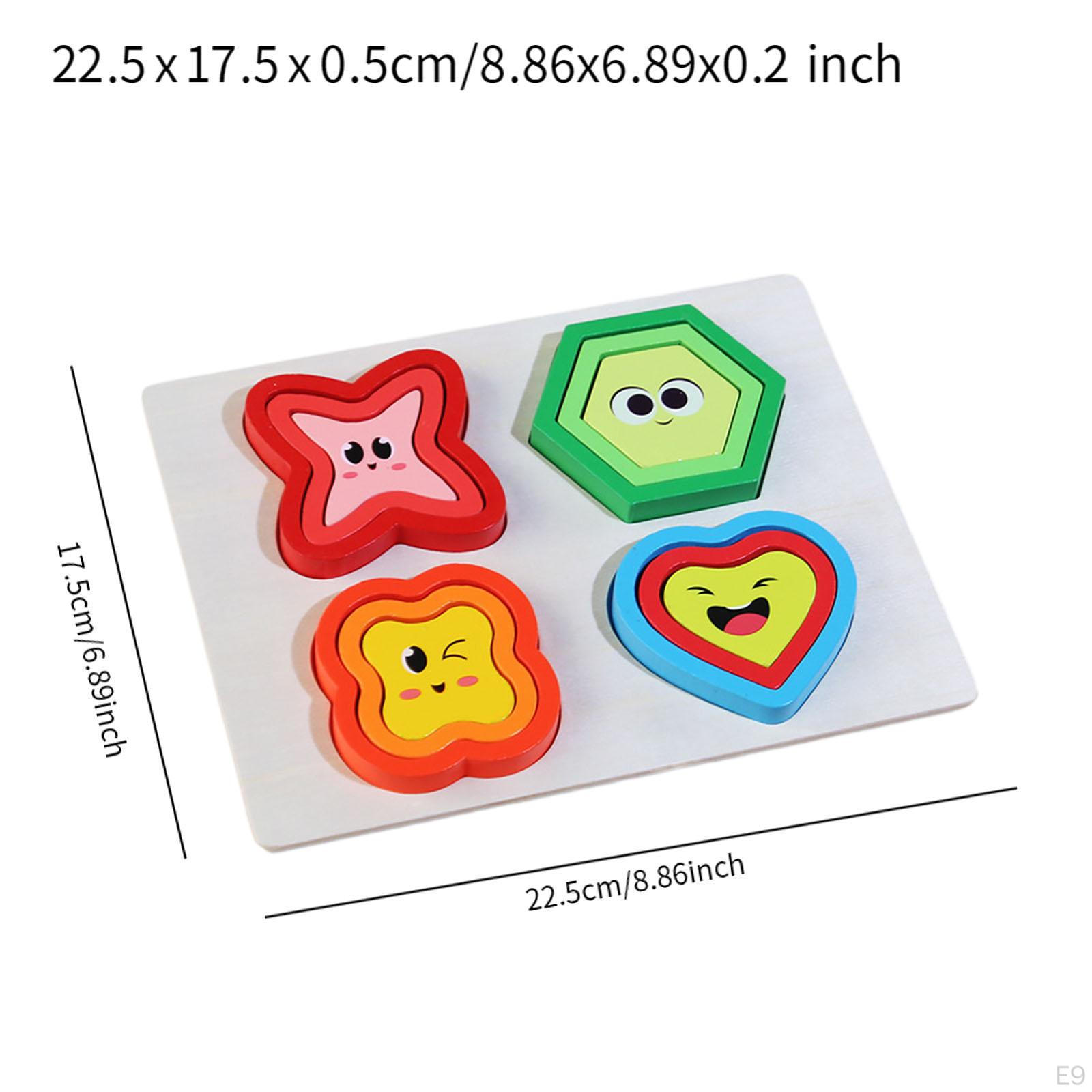 Деревянные пазлы-головоломки Развивающая игрушка Детские игрушки Распознавание цвета — фото 10