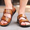 Classic Summer Men's Sandals Genuine Leather Sandals for Men Outdoor Beach SlippersOutdoor New Leather Shoes Sandalias De Hombre