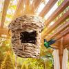 Creative Natural Hay Bird House Parrot Hatching Outdoor Garden Hanging Hatching Breeding House Nest Weaved Hanging Pet Bedroom