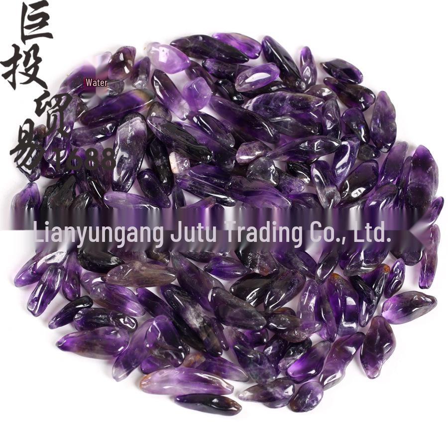 Amethyst Crushed Stone Ornament for Incense Diffuser, Potted Decor, and Fish Tank Landscaping.