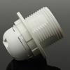 E27 E14 Lamp Bulb Holder Edison Screw Cap Socket 250V 4A/2A White/Black Half/Full Tooth Screw Led Bulb Light Base 1PCS