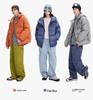 ACU Men's Japanese-Style Outdoor Windproof Down Jacket: Warm, Oversized, Hooded, Nylon, Solid Color.