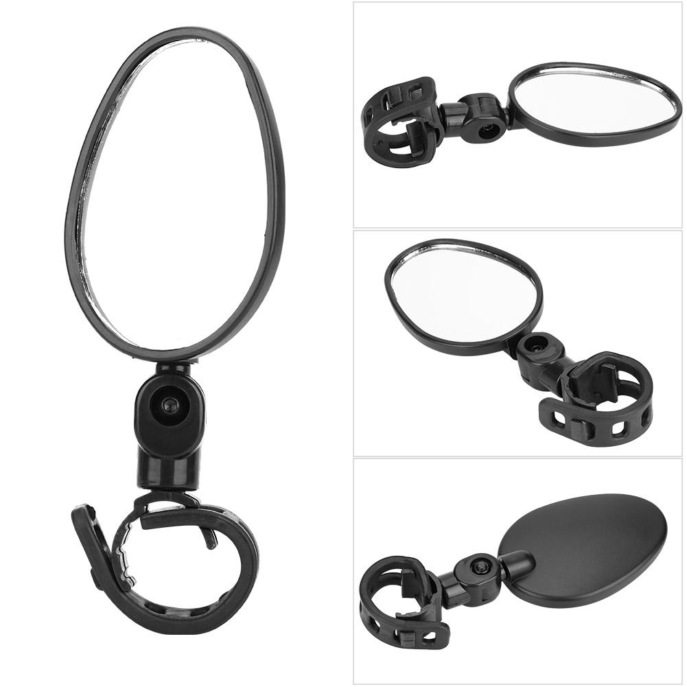 Durable 360 degrees Rotate Adjustable Handlebar Rearview Road Mountain Bicycle Safety Mirror Oval